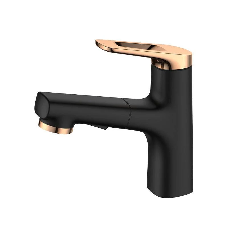 Contemporary Copper Vessel Tap Lever Handles Retractable Low Arc Vessel Tap -Bathlova