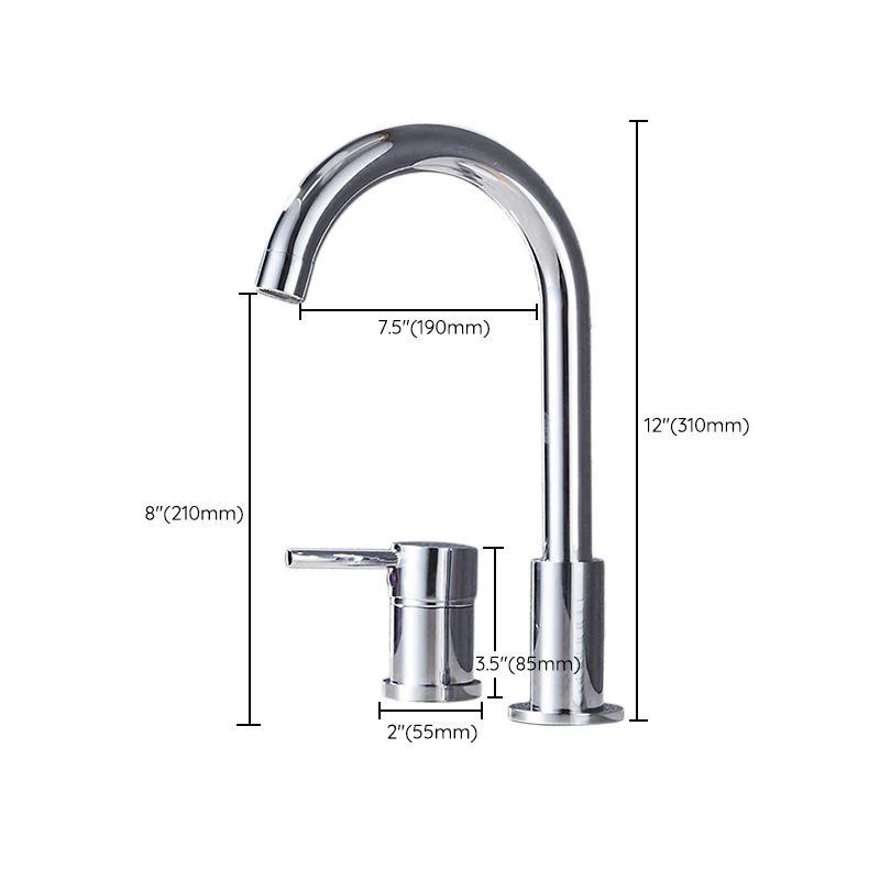 Contemporary Deck Mounted Metal Freestanding Tub Filler High Arc Freestanding Tap -Bathlova