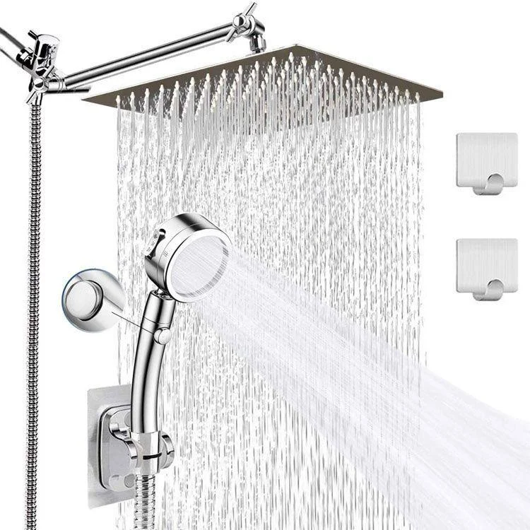 Contemporary Double Handle Shower Head High Arch Shower Head Combo in Chrome -Bathlova