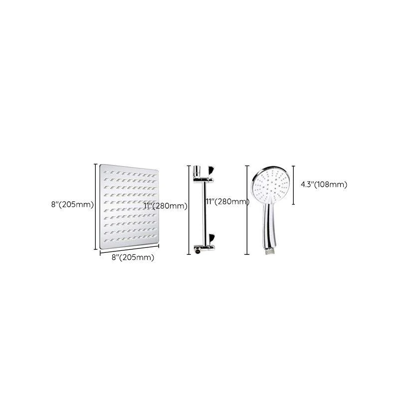 Contemporary Dual Shower Head Square High Arch Shower Head Combo in Chrome -Bathlova