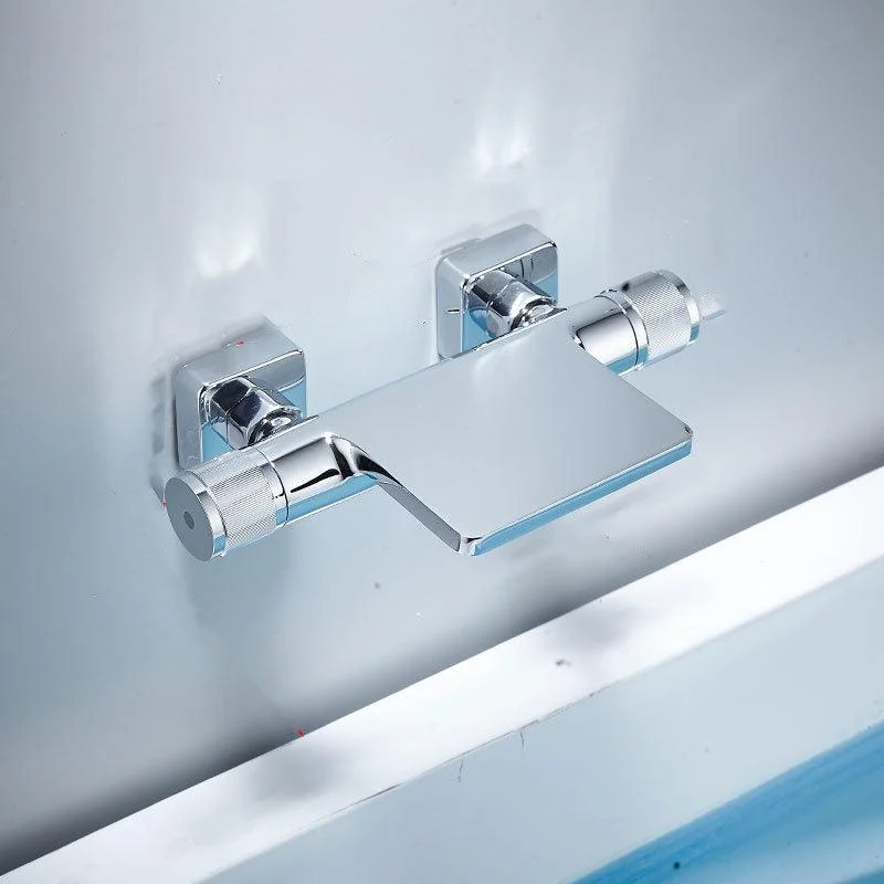 Contemporary Fixed Bathtub Tap Wall Mounted Waterfall Tub Filler -Bathlova