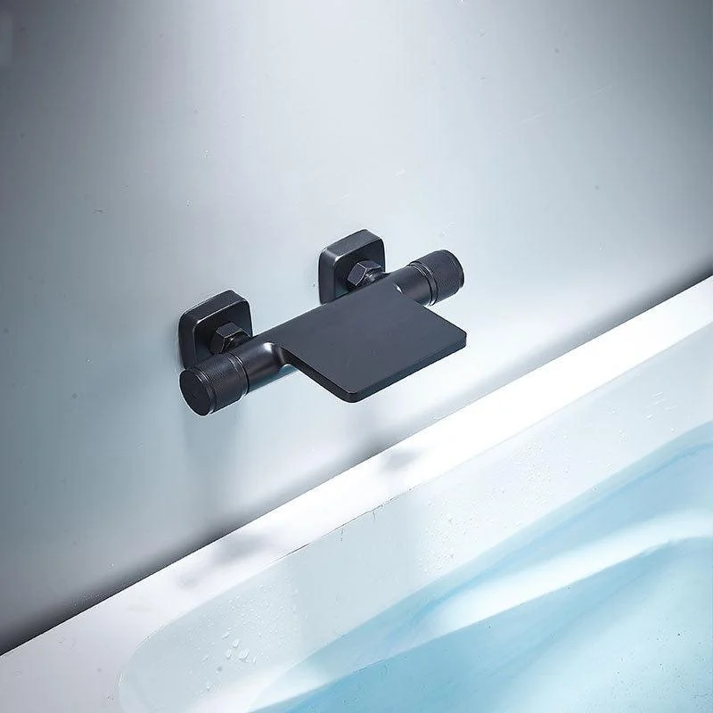 Contemporary Fixed Bathtub Tap Wall Mounted Waterfall Tub Filler -Bathlova