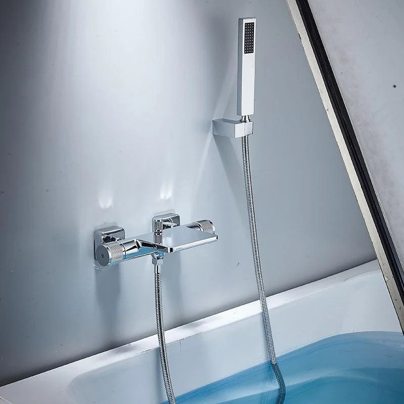 Contemporary Fixed Bathtub Tap Wall Mounted Waterfall Tub Filler -Bathlova