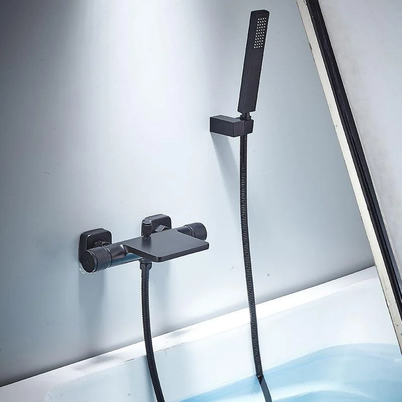 Contemporary Fixed Bathtub Tap Wall Mounted Waterfall Tub Filler -Bathlova