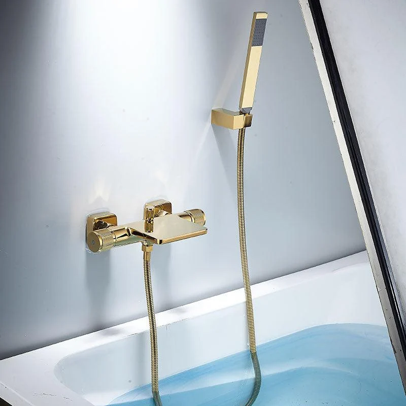 Contemporary Fixed Bathtub Tap Wall Mounted Waterfall Tub Filler -Bathlova