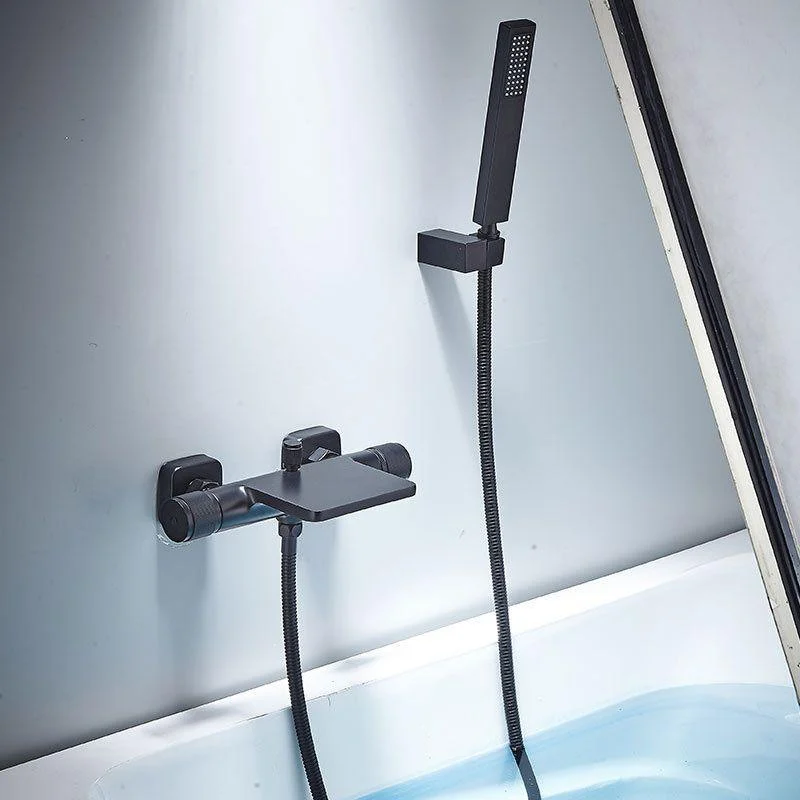 Contemporary Fixed Bathtub Tap Wall Mounted Waterfall Tub Filler -Bathlova