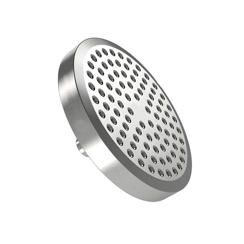 Contemporary Fixed Shower Head Round Metal Spray Head in Silver -Bathlova