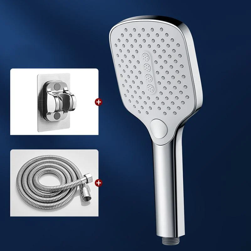 Contemporary Fixed Shower Head Square Metal Shower Head Combo -Bathlova