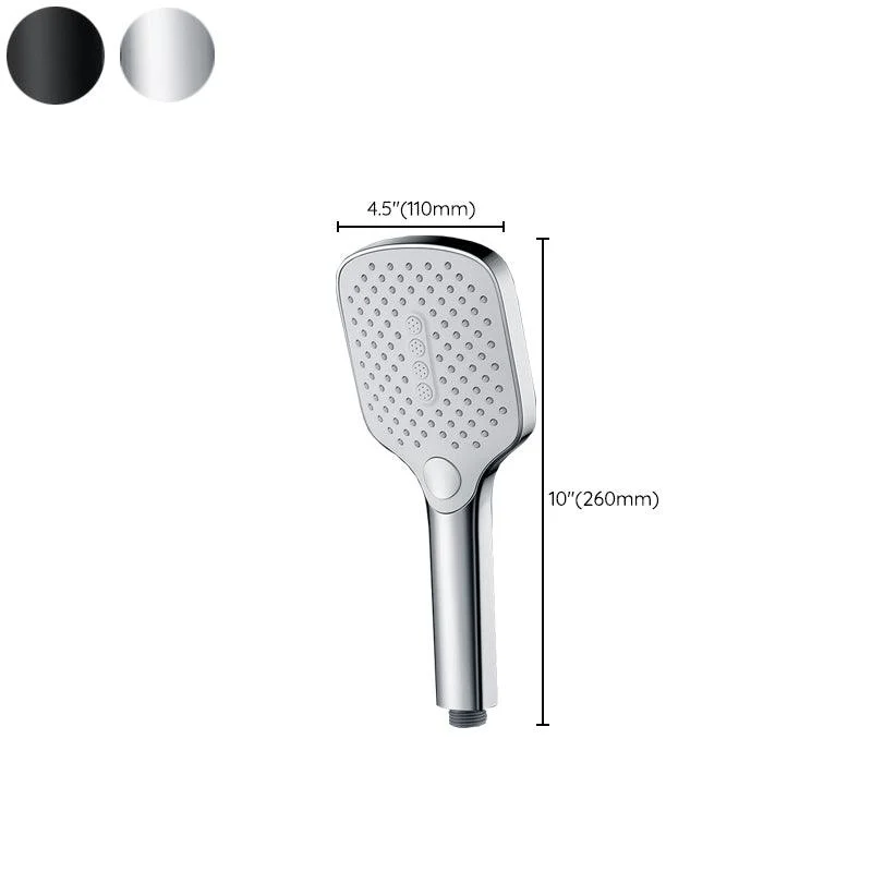 Contemporary Fixed Shower Head Square Metal Shower Head Combo -Bathlova