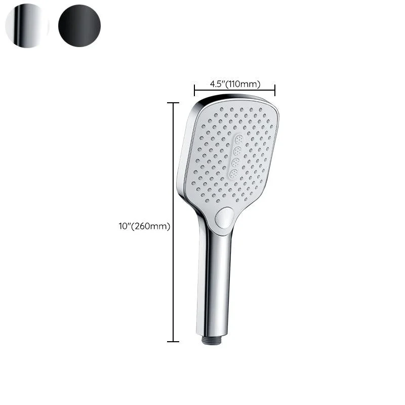 Contemporary Fixed Shower Head Square Supercharged Shower Head Combo -Bathlova