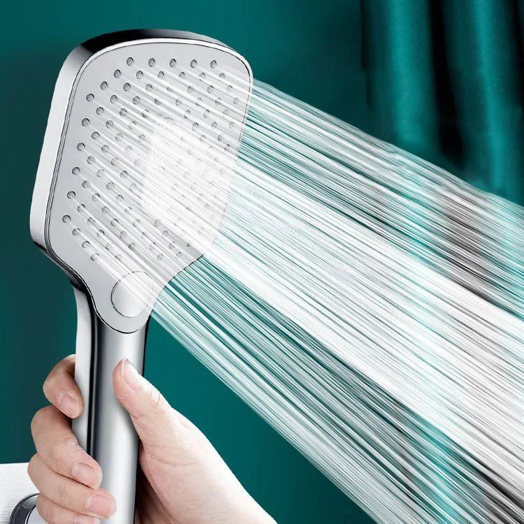 Contemporary Fixed Shower Head Square Supercharged Shower Head Combo -Bathlova