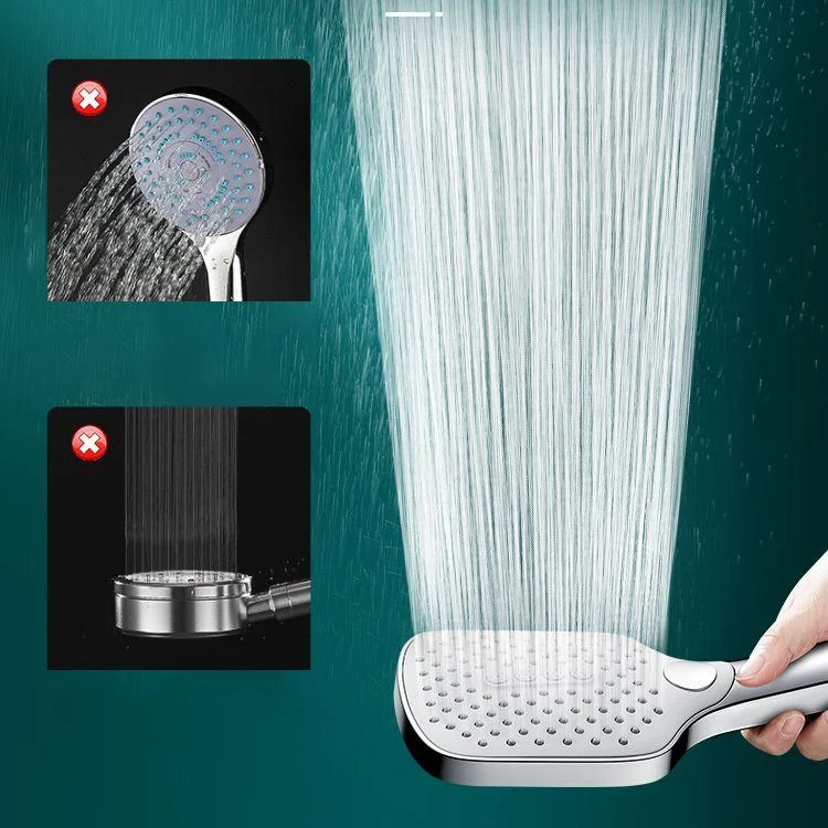 Contemporary Fixed Shower Head Square Supercharged Shower Head Combo -Bathlova