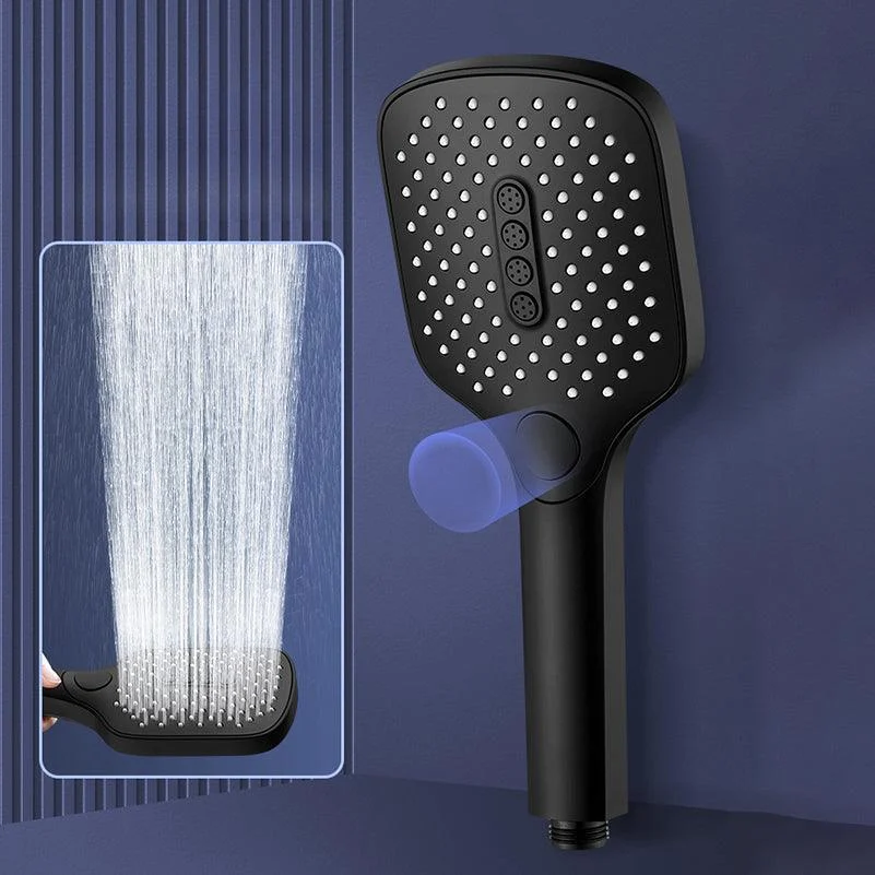 Contemporary Fixed Shower Head Square Supercharged Shower Head Combo -Bathlova