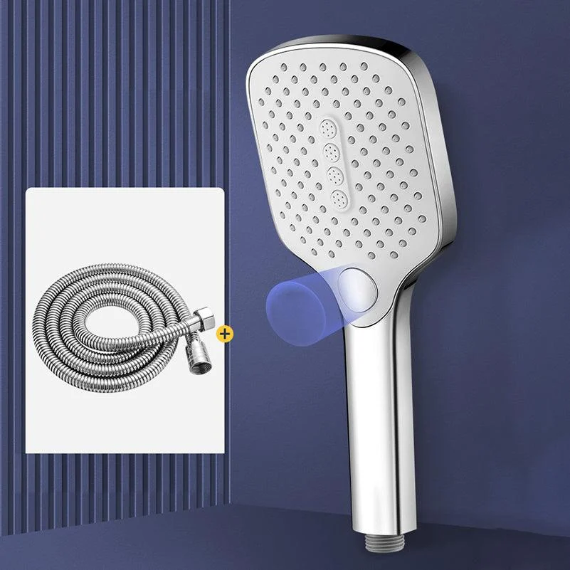 Contemporary Fixed Shower Head Square Supercharged Shower Head Combo -Bathlova