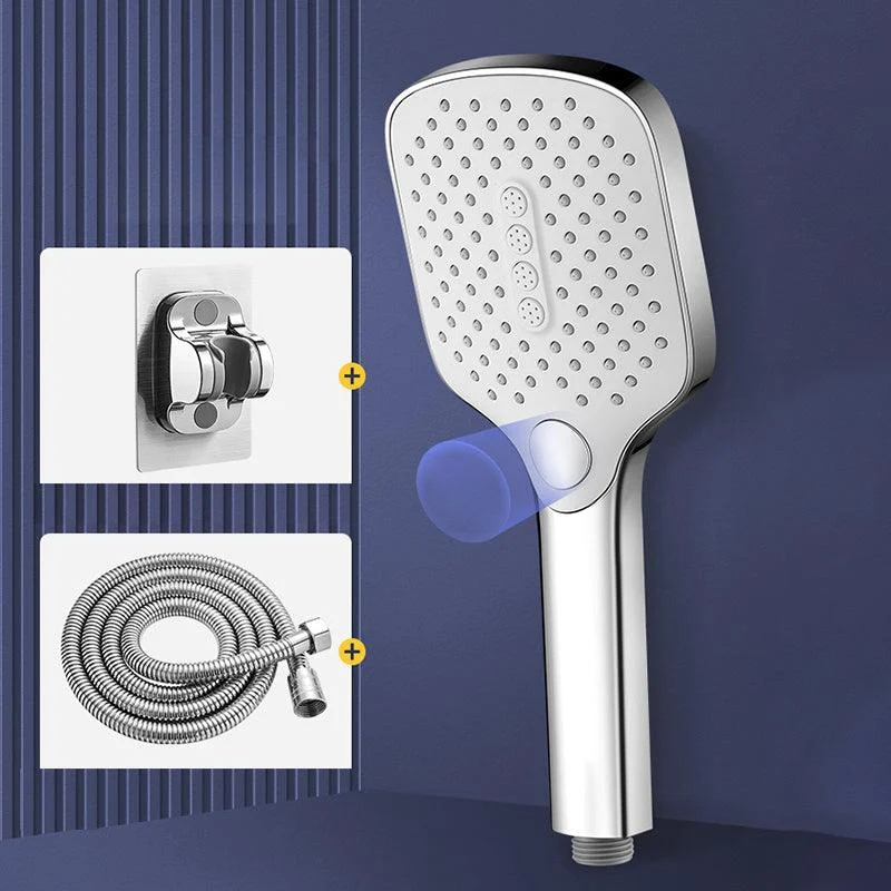 Contemporary Fixed Shower Head Square Supercharged Shower Head Combo -Bathlova