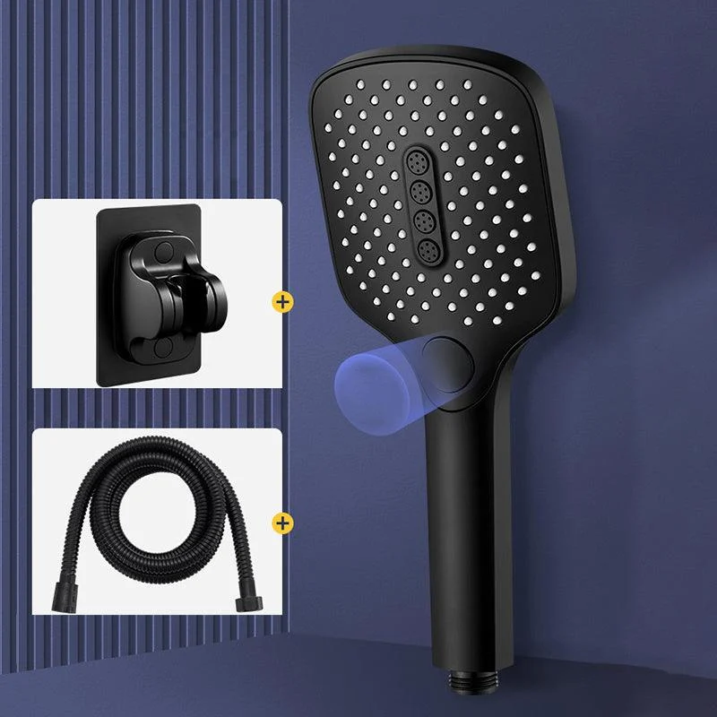 Contemporary Fixed Shower Head Square Supercharged Shower Head Combo -Bathlova