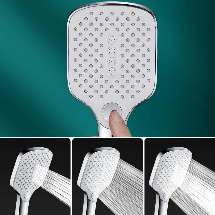 Contemporary Fixed Shower Head Square Supercharged Shower Head Combo -Bathlova