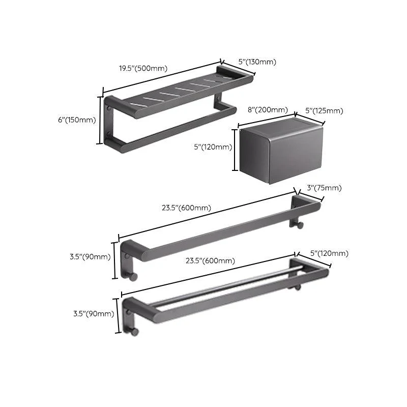 Contemporary Grey Bathroom Accessory As Individual Or As a Set -Bathlova