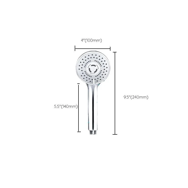 Contemporary Handheld Shower Head Adjustable Spray Pattern Silver Shower Head -Bathlova