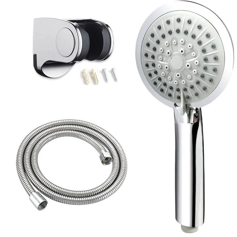 Contemporary Handheld Shower Head Adjustable Spray Pattern Silver Shower Head -Bathlova