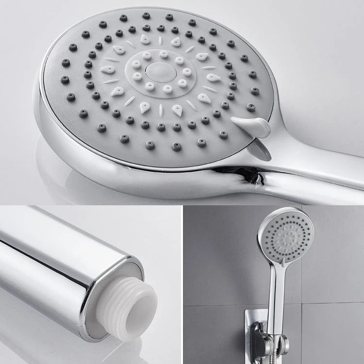 Contemporary Handheld Shower Head High Flow 5-Spray Patterns Wall-Mount Showerhead -Bathlova