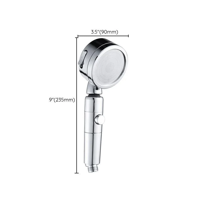 Contemporary Handheld Shower Head Round 3 Setting Spray Head in Silver -Bathlova