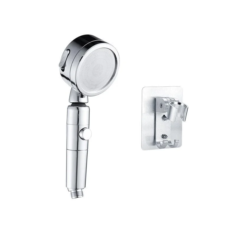 Contemporary Handheld Shower Head Round 3 Setting Spray Head in Silver -Bathlova