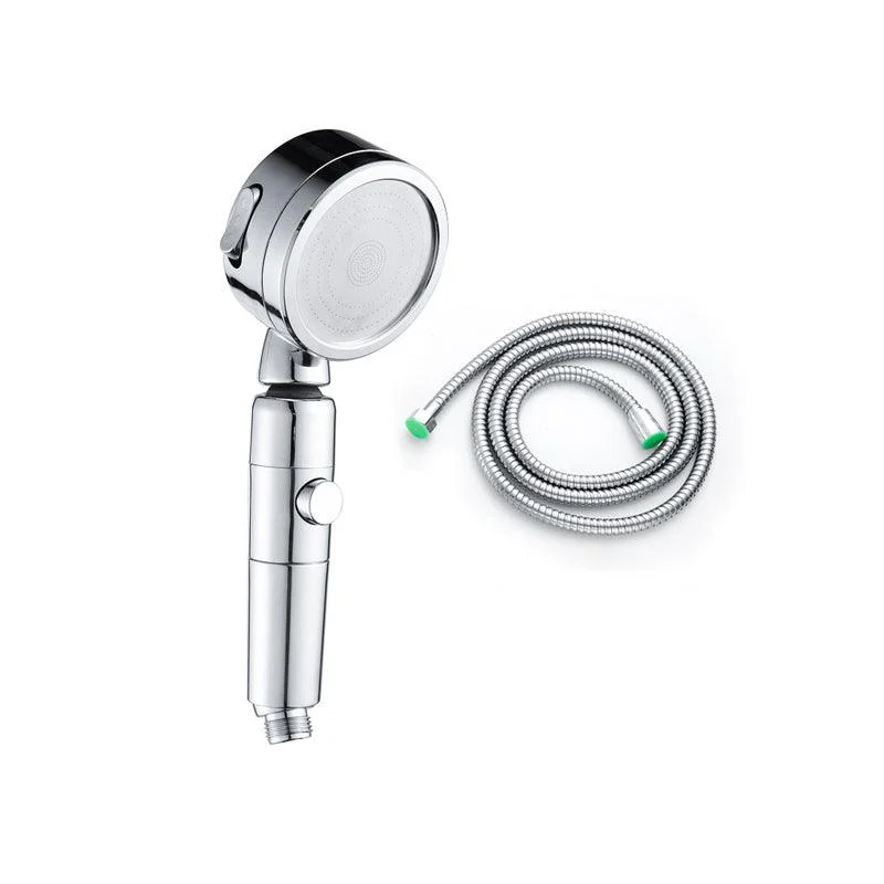 Contemporary Handheld Shower Head Round 3 Setting Spray Head in Silver -Bathlova