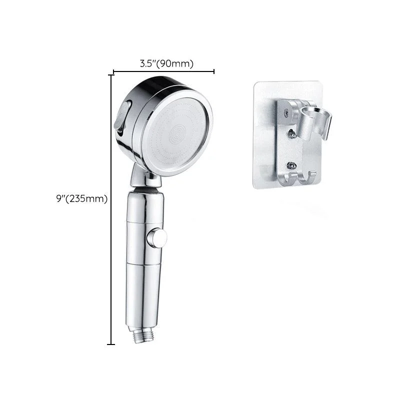 Contemporary Handheld Shower Head Round 3 Setting Spray Head in Silver -Bathlova