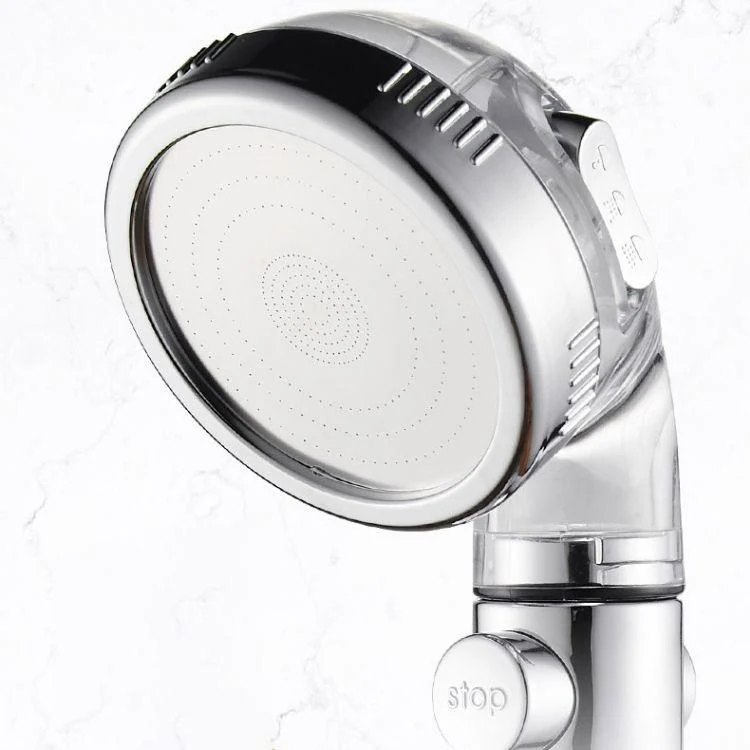 Contemporary Handheld Shower Head Round Filter Ball Spray Head in Silver -Bathlova