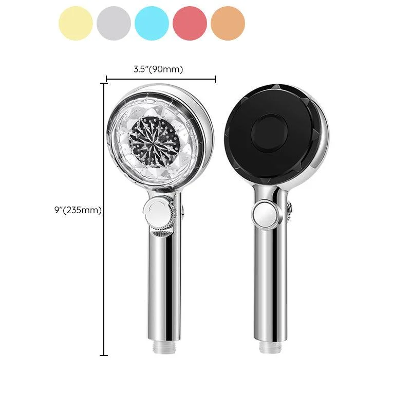 Contemporary Handheld Shower Head Round Filter Ball Spray Head With Digital Display -Bathlova