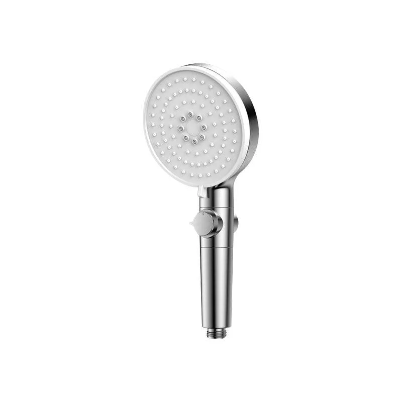 Contemporary Handheld Shower Head Round Shower Head Combo in Silver -Bathlova