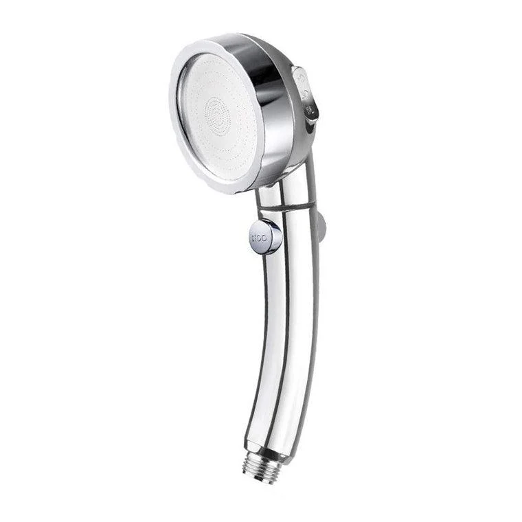 Contemporary Handheld Shower Head Silver 3-Spray Patterns Wall-Mount Showerhead -Bathlova