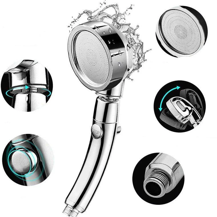 Contemporary Handheld Shower Head Silver 3-Spray Patterns Wall-Mount Showerhead -Bathlova