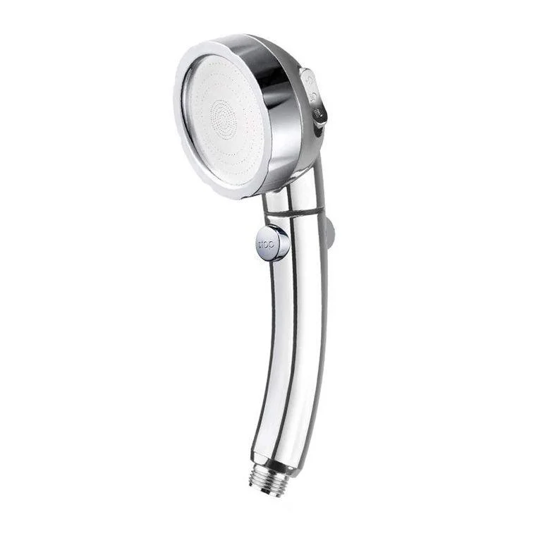 Contemporary Handheld Shower Head Silver 3-Spray Patterns Wall-Mount Showerhead -Bathlova