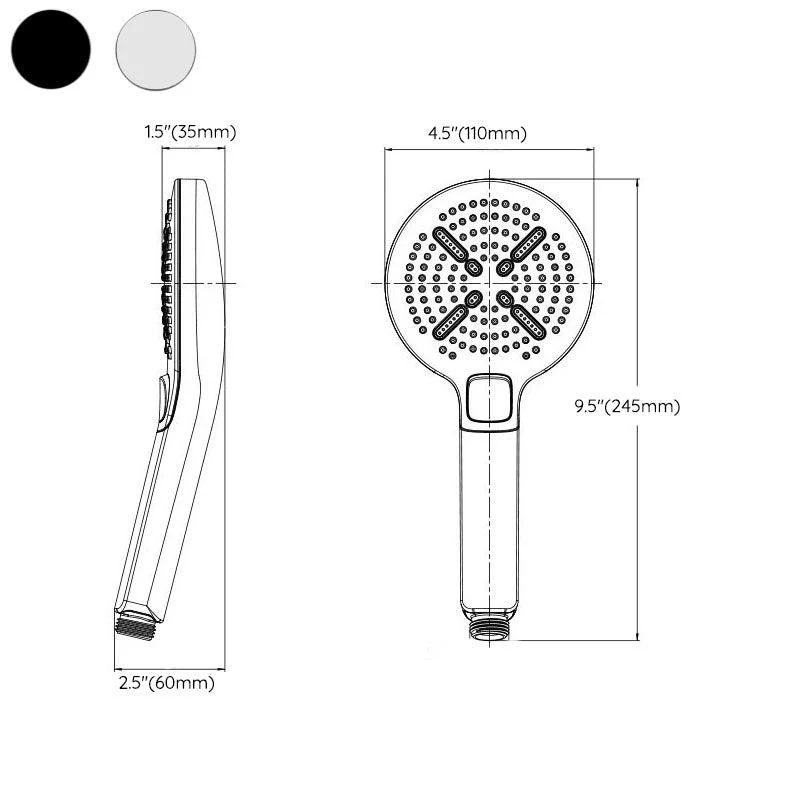 Contemporary Handheld Shower Self-Cleaning Wall-Mount Showerhead -Bathlova