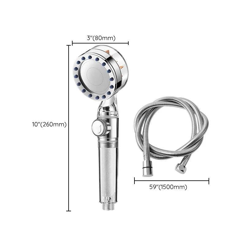 Contemporary Handheld Supercharged Shower Head Round Turbo Spray Head -Bathlova