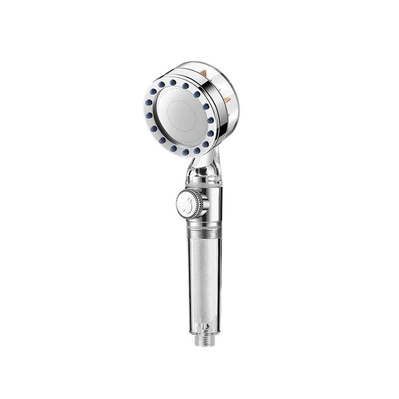 Contemporary Handheld Supercharged Shower Head Round Turbo Spray Head -Bathlova