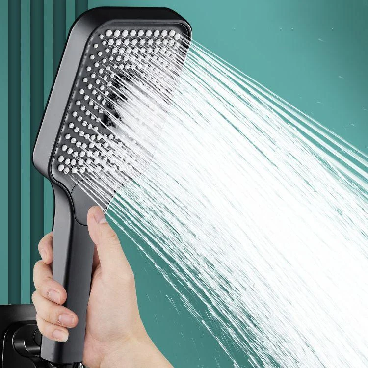 Contemporary Handheld Supercharged Shower Head Square 3 Setting Spray Head -Bathlova