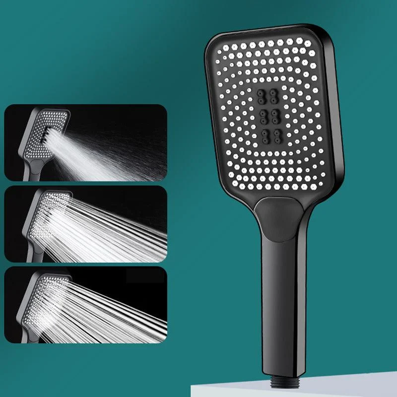 Contemporary Handheld Supercharged Shower Head Square 3 Setting Spray Head -Bathlova