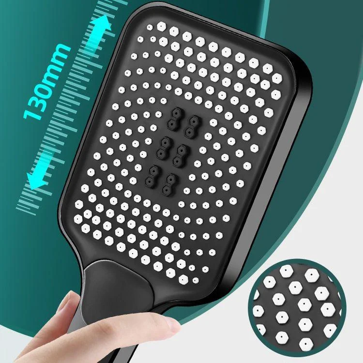 Contemporary Handheld Supercharged Shower Head Square 3 Setting Spray Head -Bathlova