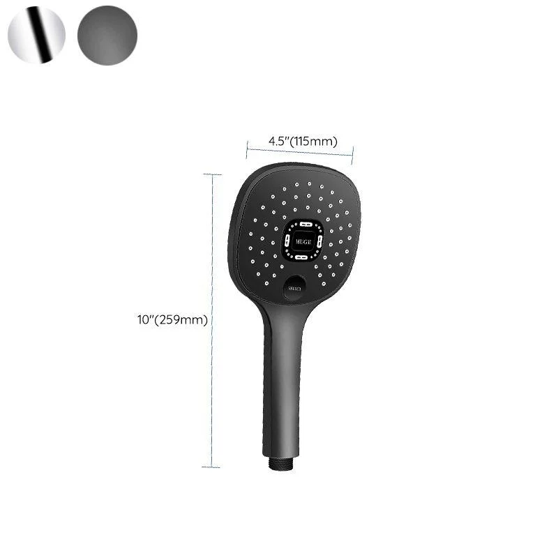 Contemporary Handheld Supercharged Shower Head Square Metal Spray Head -Bathlova