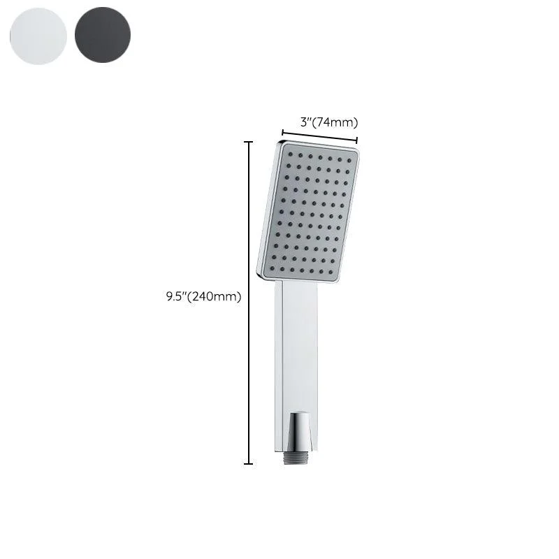 Contemporary Handheld Supercharged Shower Head Square Turbo Spray Head -Bathlova