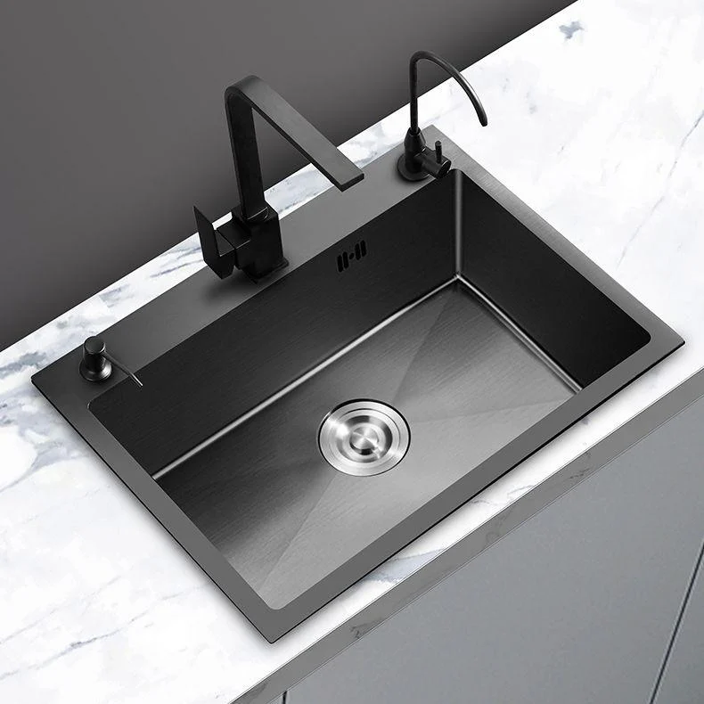 Contemporary Kitchen Sink Colorfast Drop-In Stainless Steel Kitchen Sink -Bathlova