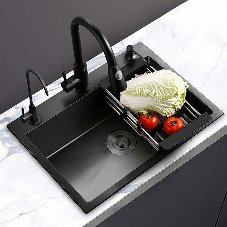 Contemporary Kitchen Sink Colorfast Drop-In Stainless Steel Kitchen Sink -Bathlova