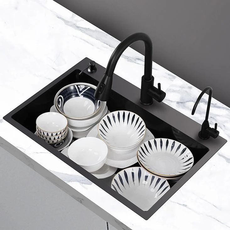 Contemporary Kitchen Sink Colorfast Drop-In Stainless Steel Kitchen Sink -Bathlova