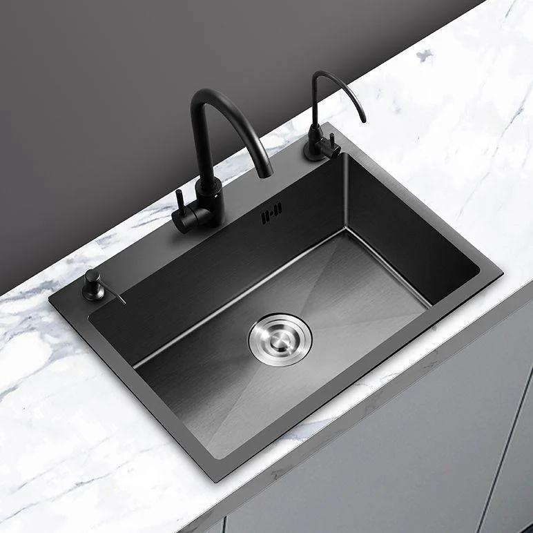 Contemporary Kitchen Sink Colorfast Drop-In Stainless Steel Kitchen Sink -Bathlova