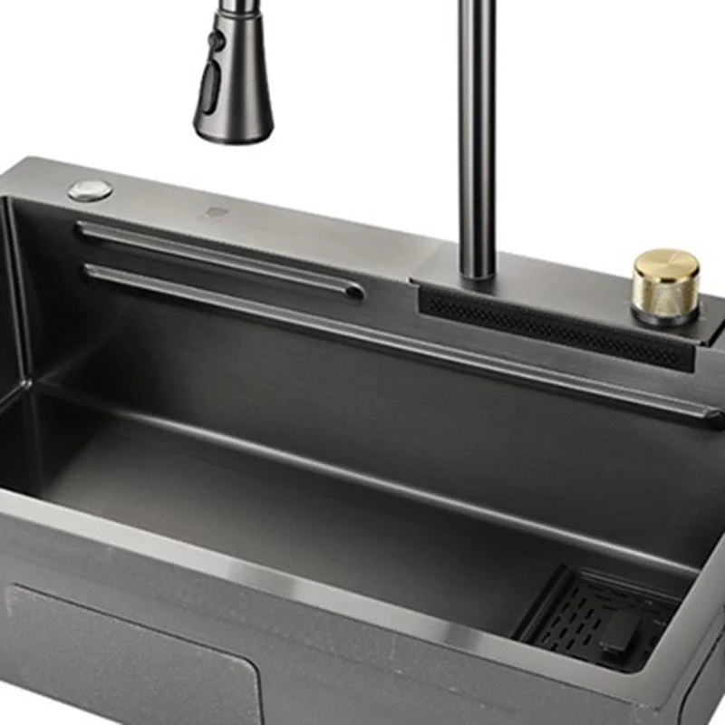 Contemporary Kitchen Sink Corrosion Resistant 3 Holes Kitchen Sink with Drain Assembly -Bathlova