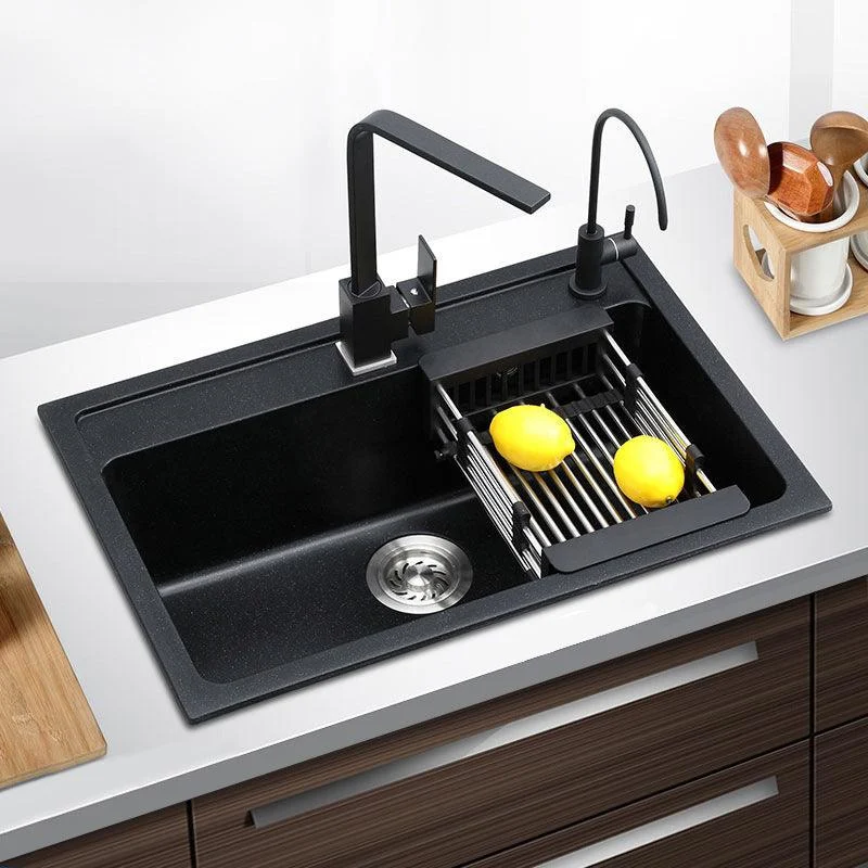 Contemporary Kitchen Sink Retangle Stainless Steel 3 Holes Drop-In Kitchen Sink -Bathlova