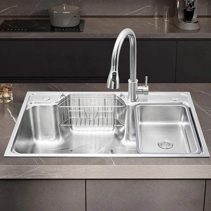 Contemporary Kitchen Sink Set Stainless Steel Friction Resistant Kitchen Sink Set -Bathlova